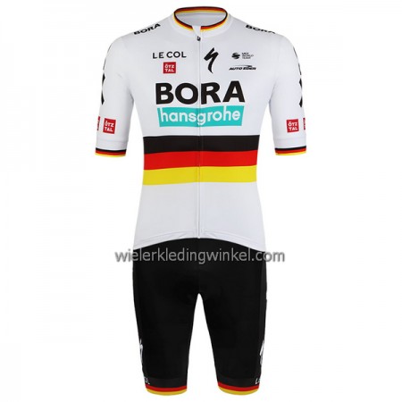 Set Fietsshirt + Korte Koersbroek 2022 BORA-Hansgrohe Duits Kampioenschap